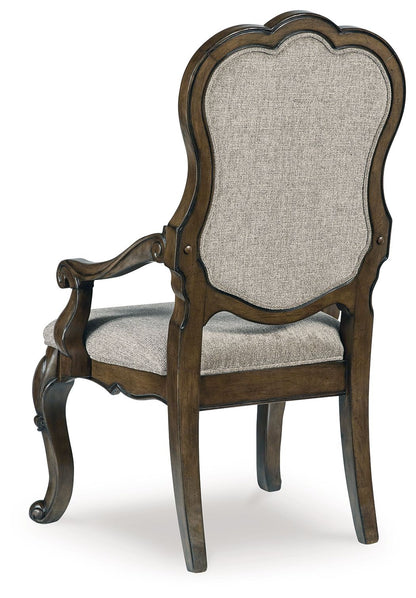 Maylee - 11 Pc. - Dining Extension Table, 4 Side Chairs, 2 Arm Chairs, Storage Bench, Buffet And Hutch - Dark Brown