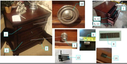 Porter - Two Drawer Night Stand - Dark Brown