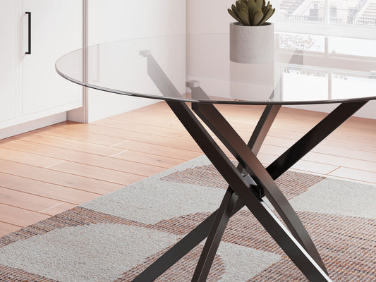Pharwynn - Round Dining Room Table - Black