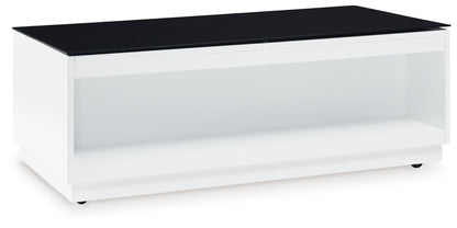 Gardoni - Rectangular Cocktail Table - White / Black