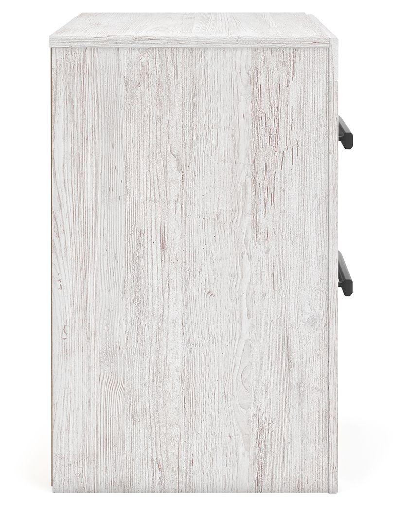 Cayboni - Two Drawer Night Stand - Whitewash