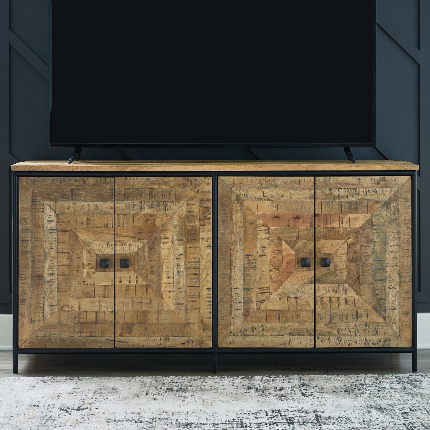 Camney - Accent Cabinet - Brown / Black